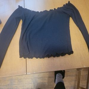 Seeing off the shoulder crop top